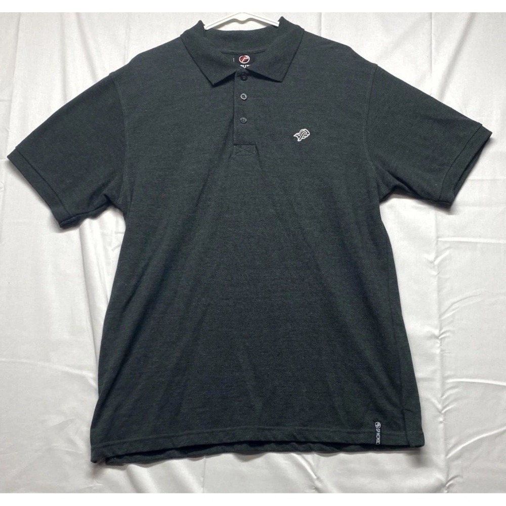 Southpole Polo Shirt Mens XL Gray Side Slit Unique Golf Tennis Performance.